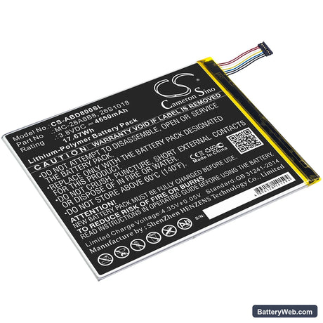 Amazon Kindle Fire HD 8 Replacement Battery, 3.8V, 4650mAh, Li-Polymer 1