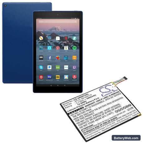 Amazon Kindle Fire HD 10 Replacement Battery, 3.7V, 3800mAh, Li-Polymer 6