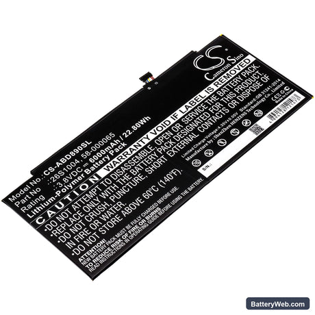 Amazon Kindle Fire HDX 8.9 Replacement Battery, 3.8V, 6000mAh, Li-Polymer 1