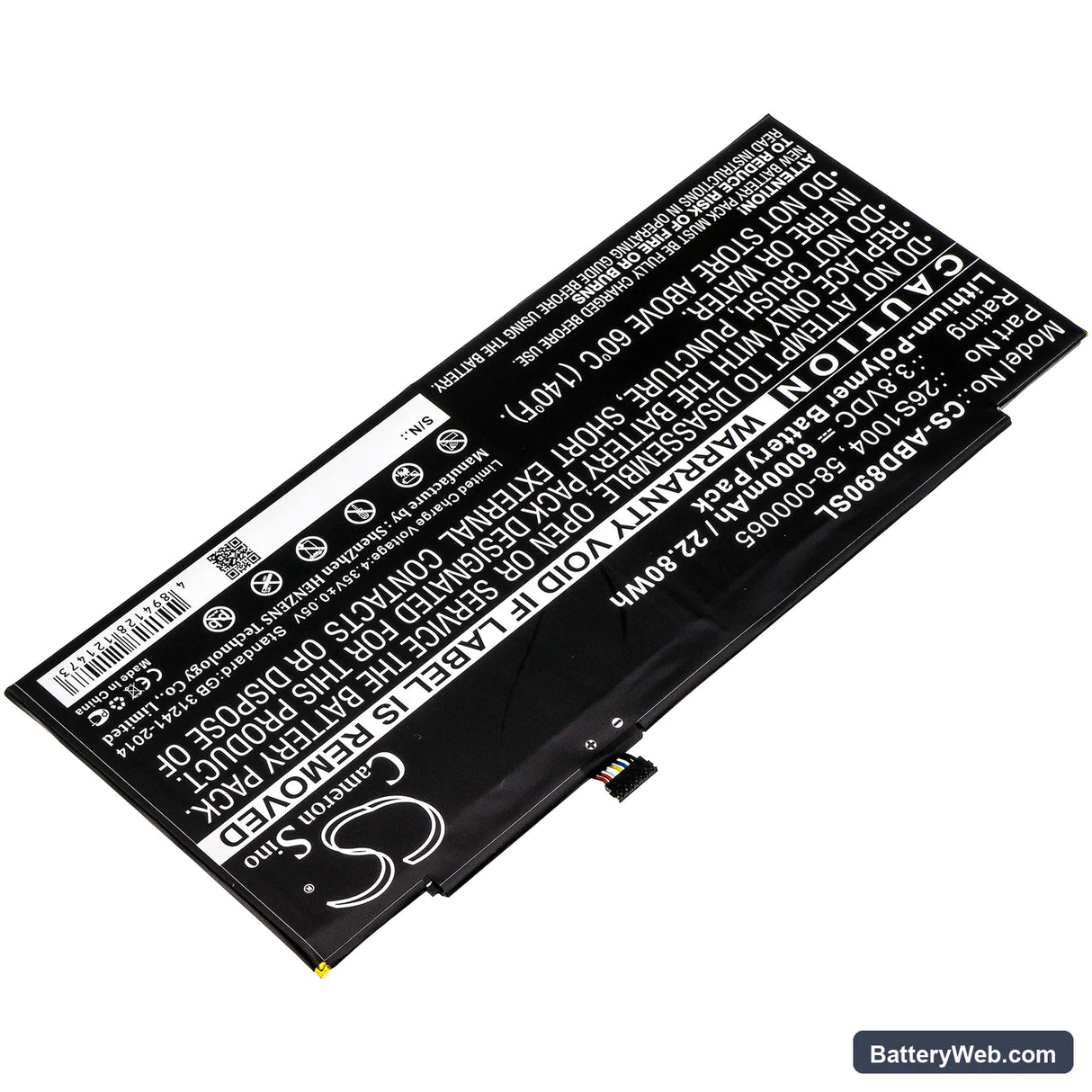 Amazon Kindle Fire HDX 8.9 Replacement Battery, 3.8V, 6000mAh, Li-Polymer 2