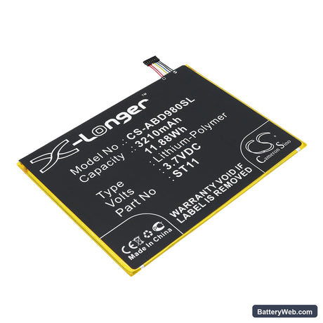 Amazon Kindle Fire HD 8 5th Replacement Battery, 3.7V, 3210mAh, Li-Polymer 1