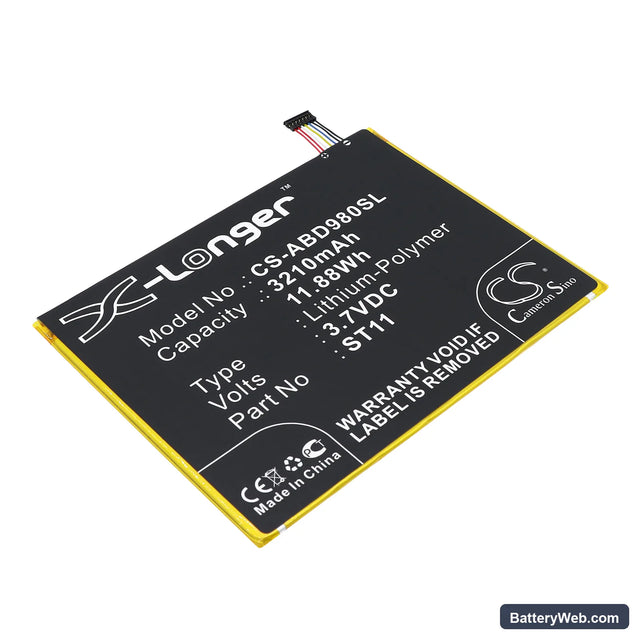 Amazon Kindle Fire HD 8 5th Replacement Battery, 3.7V, 3210mAh, Li-Polymer 1