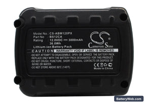 AEG MC-BS12CA Replacement Battery, 12V, 3000mAh, Li-ion 1