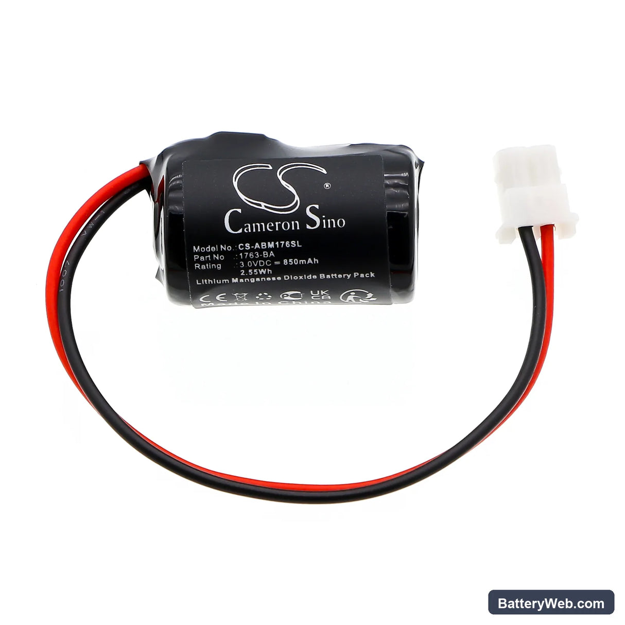 Allen Bradley MicroLogix 1100 Replacement Battery, 3V, 850mAh, Li-MnO2 3