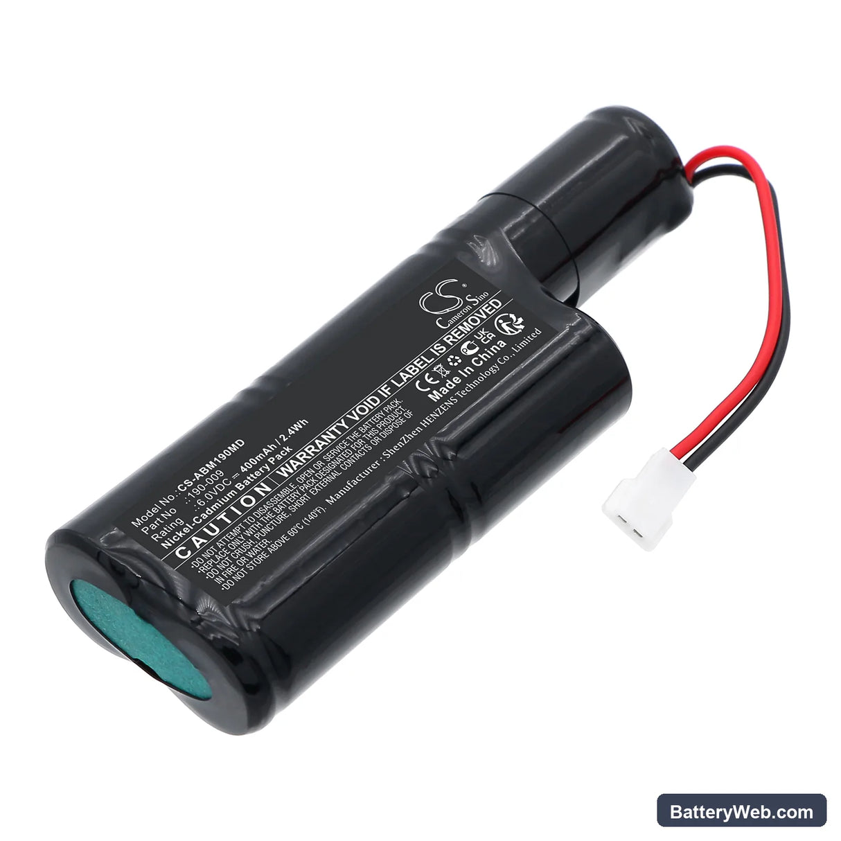Alcon Autokeratometer Replacement Battery, 6V, 400mAh, Ni-CD 1
