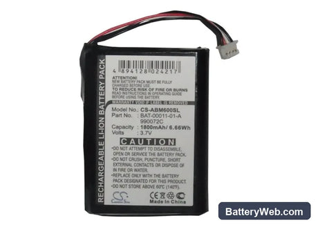 IBM Severaid-8s Replacement Battery, 3.7V, 1800mAh, Li-ion 4