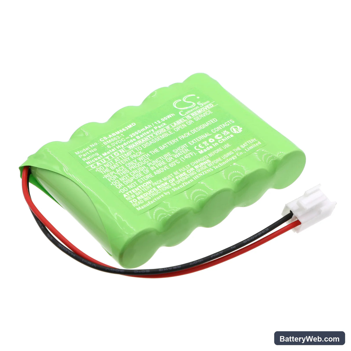 New Age Pocket Family Replacement Battery, 6V, 2000mAh, Ni-MH 1