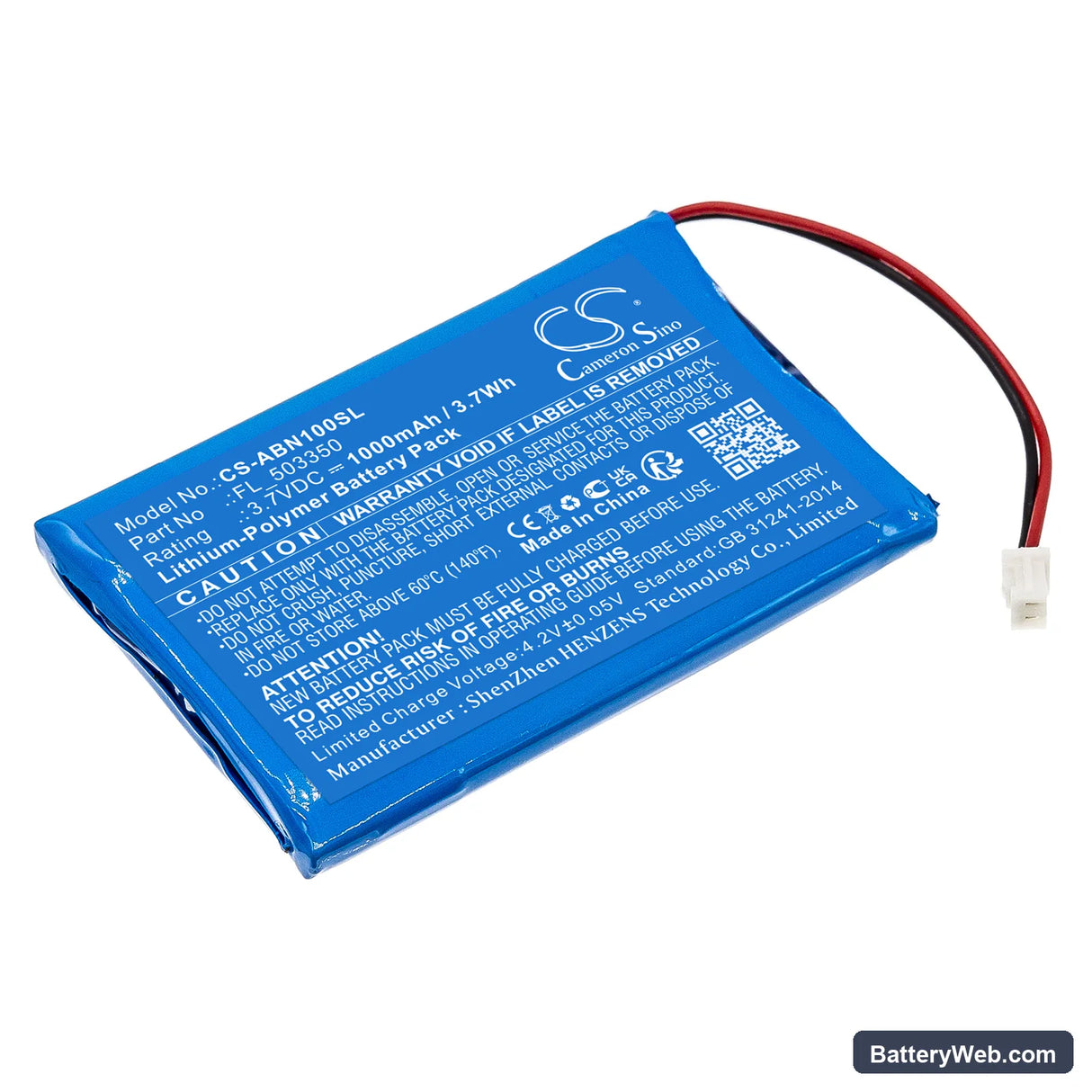 Anbernic RG Nano Replacement Battery, 3.7V, 1000mAh, Li-Polymer 1