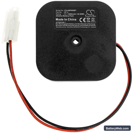 Alarm Lock LL1 Replacement Battery, 6V, 5000mAh, Alkaline 3