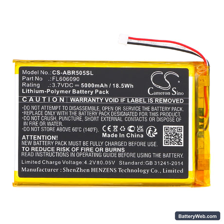 Anbernic RG505 Replacement Battery, 3.7V, 5000mAh, Li-Polymer 3
