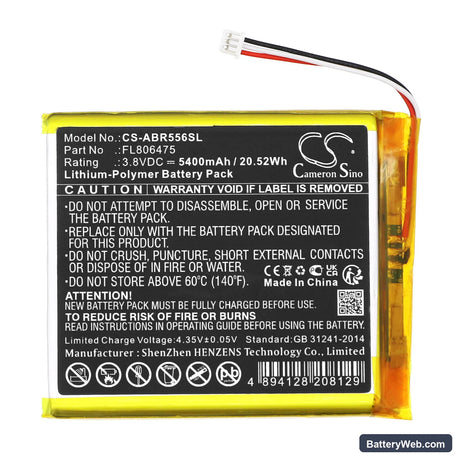 Anbernic RG556 Replacement Battery, 3.8V, 5400mAh, Li-Polymer 3