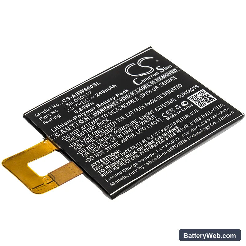 Amazon Kindle Oasis Replacement Battery, 3.7V, 240mAh, Li-Polymer 1