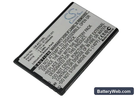 Acer beTouch E110 Replacement Battery, 3.7V, 1500mAh, Li-ion 2