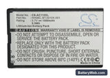 Acer beTouch E110 Replacement Battery, 3.7V, 1500mAh, Li-ion 5