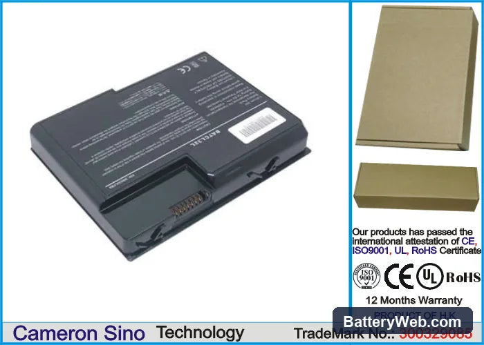 Acer Aspire 2002WLCi Replacement Battery, 14.8V, 4400mAh, Li-ion 1