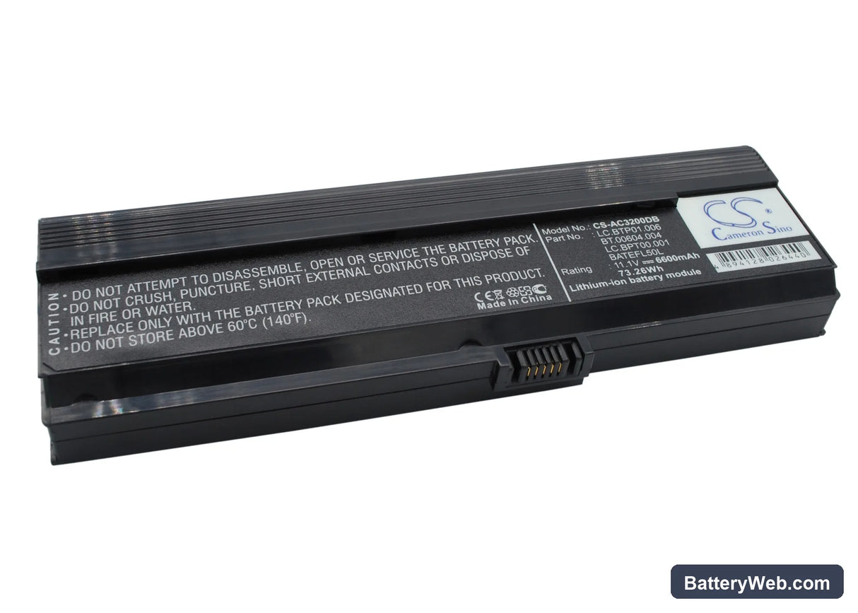 Acer AS36802682 Replacement Battery, 11.1V, 6600mAh, Li-ion 2