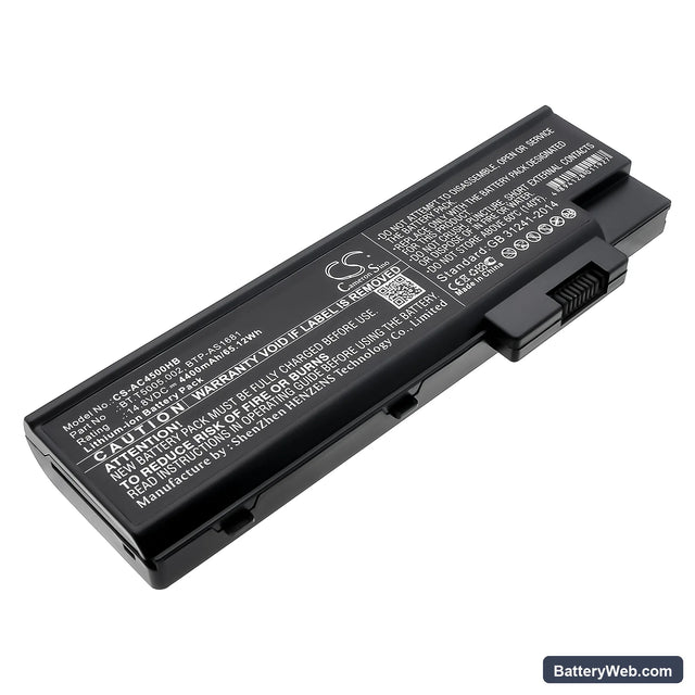 Acer Aspire 1640LC Replacement Battery, 14.8V, 4400mAh, Li-ion 1