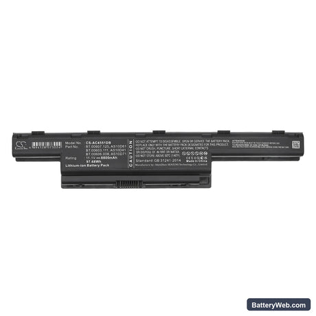 eMachines D442 Replacement Battery, 11.1V, 8800mAh, Li-ion 5