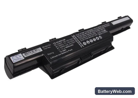 eMachines D442 Replacement Battery, 11.1V, 6600mAh, Li-ion 1