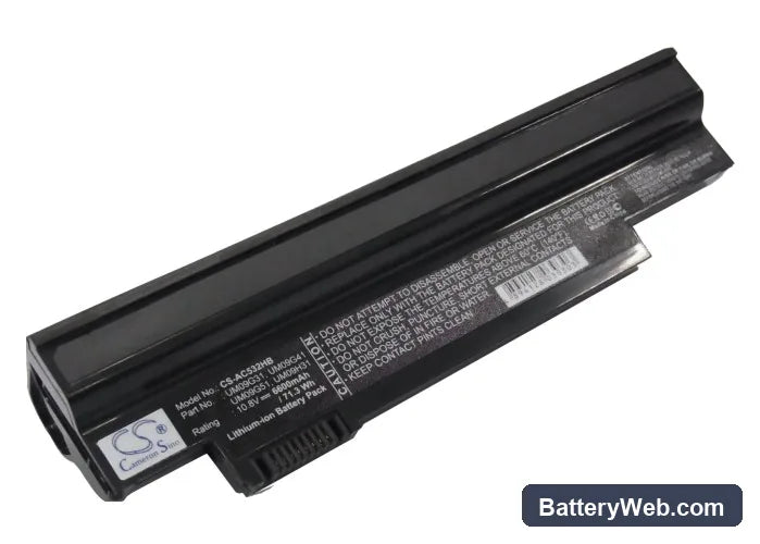 Acer AO532h-2Db Replacement Battery, 10.8V, 6600mAh, Li-ion 2