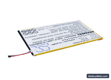 Acer Iconia Tab 8 Replacement Battery, 3.7V, 4500mAh, Li-Polymer 2