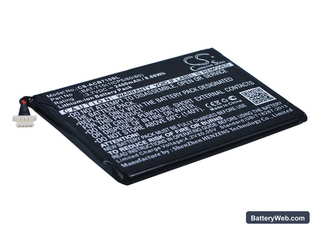 Acer Iconia Tab B1 Replacement Battery, 3.7V, 2400mAh, Li-ion 2
