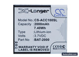 Acer Liquid C1 Replacement Battery, 3.7V, 2000mAh, Li-ion 1