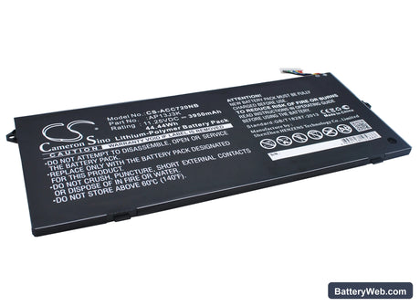 Acer Chromebook 11.6" Replacement Battery, 11.25V, 3950mAh, Li-Polymer 2
