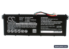 Gateway NE513 Replacement Battery, 11.4V, 3000mAh, Li-Polymer 1