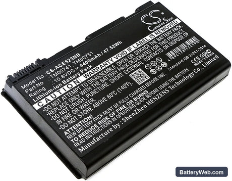 Acer Extensa 5120 Replacement Battery, 10.8V, 4400mAh, Li-ion 1