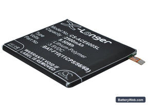 Acer Liquid E600 Replacement Battery, 3.8V, 2500mAh, Li-Polymer 1