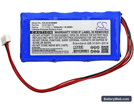 EDANINS ECG-3B Replacement Battery, 11.1V, 1800mAh, Li-Polymer 3