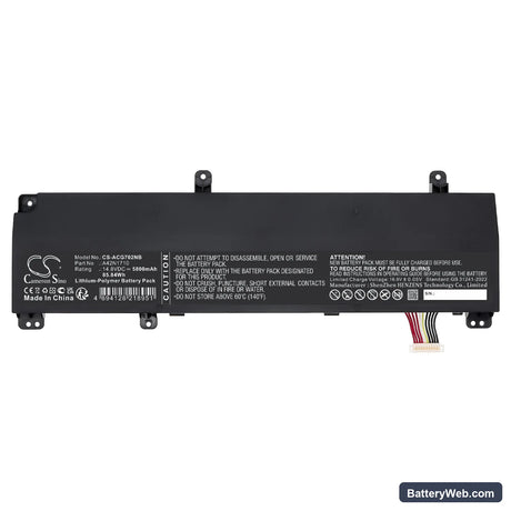 Acer GL702VI Replacement Battery, 14.8V, 5800mAh, Li-Polymer 3