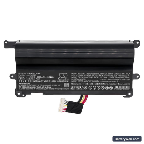 Acer G752VS Replacement Battery, 14.4V, 5800mAh, Li-ion 3