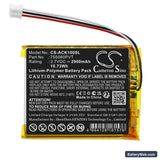 AUTOKEYSPROTOOL CK-100 Replacement Battery, 3.7V, 2900mAh, Li-Polymer 3