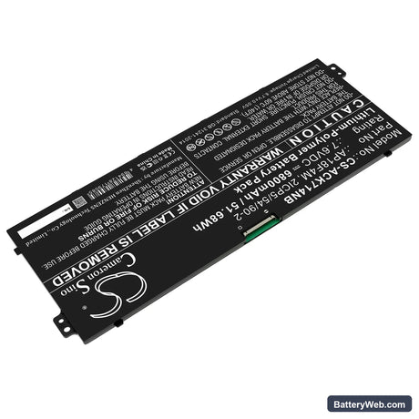 Acer Chromebook 714 CB714-1WT-53FX Replacement Battery, 7.6V, 6800mAh, Li-Polymer 2