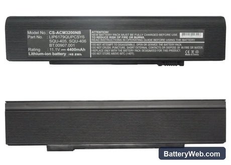 Acer TravelMate 3200 Replacement Battery, 11.1V, 4400mAh, Li-ion 5