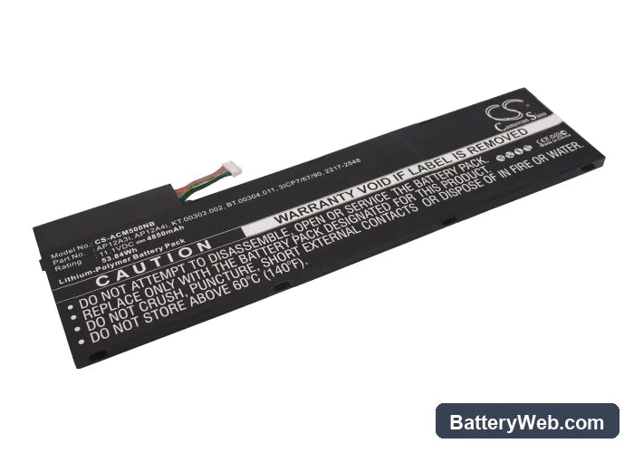 Acer Aspire M3 Replacement Battery, 11.1V, 4850mAh, Li-Polymer 1