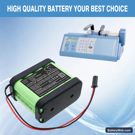 Ascor AP12 Replacement Battery, 9.6V, 1500mAh, Ni-MH 6