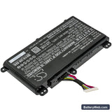 Acer Predator 15 G9-591 Replacement Battery, 14.8V, 5800mAh, Li-ion 2