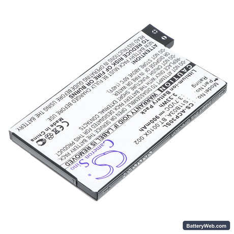 Alcatel OT-S988W Replacement Battery, 3.7V, 900mAh, Li-ion 2