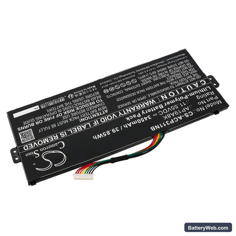 Acer Chromebook Spin 11 CP311-1HN-C3E3 Replacement Battery, 11.55V, 3450mAh, Li-Polymer 2