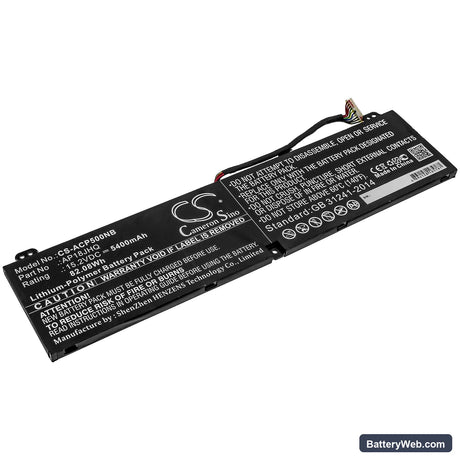 Acer Predator Triton 500 PT515-51-76VM Replacement Battery, 15.2V, 5400mAh, Li-Polymer 1