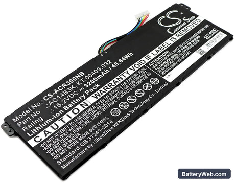 Acer Aspire R3 Replacement Battery, 15.2V, 3200mAh, Li-ion 1