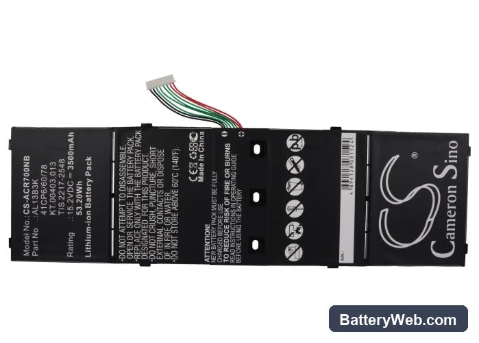 Gateway NE511 Replacement Battery, 15.2V, 3500mAh, Li-ion 5