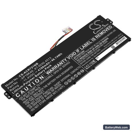Acer Chromebook 311 C721 R721T Replacement Battery, 11.4V, 4100mAh, Li-Polymer 1
