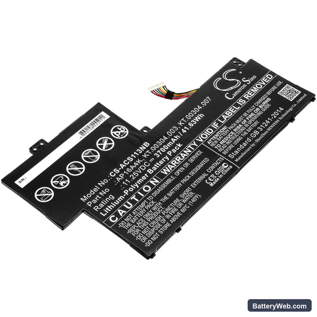 Acer Swift 1 SF113-31-P2VH Replacement Battery, 11.25V, 3700mAh, Li-Polymer 1