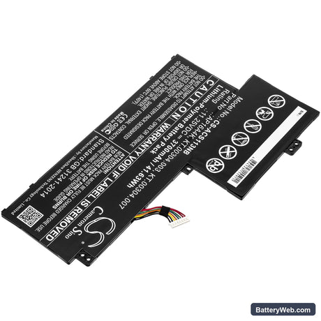 Acer Swift 1 SF113-31-P2VH Replacement Battery, 11.25V, 3700mAh, Li-Polymer 2