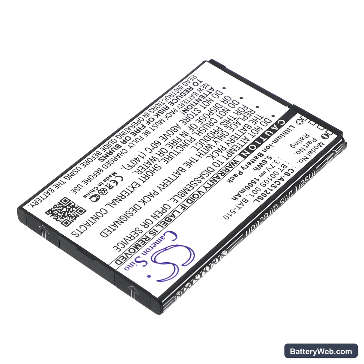 Acer S120 Replacement Battery, 3.7V, 1500mAh, Li-ion 2