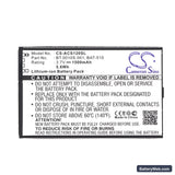 Acer S120 Replacement Battery, 3.7V, 1500mAh, Li-ion 5